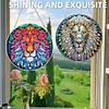 2pcs DIY Lion Diamond Art Window Hanging Pendant Door Decoration