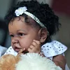 [Best Holiday Gift] 20" Della So Real Weighted African American Baby Toddler Doll Girl, Kids Play Gift - RBBI-Myrebornbabydoll&reg; Myrebornbabydoll&reg;