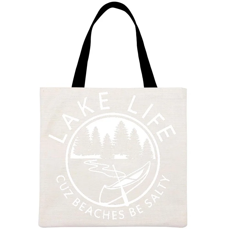 Lake Life Printed Linen Bag-Annaletters