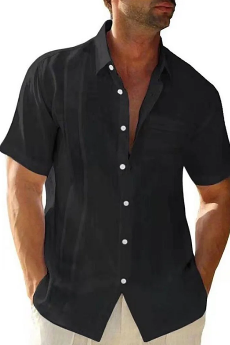 Casual Lapel Short Sleeve Shirt