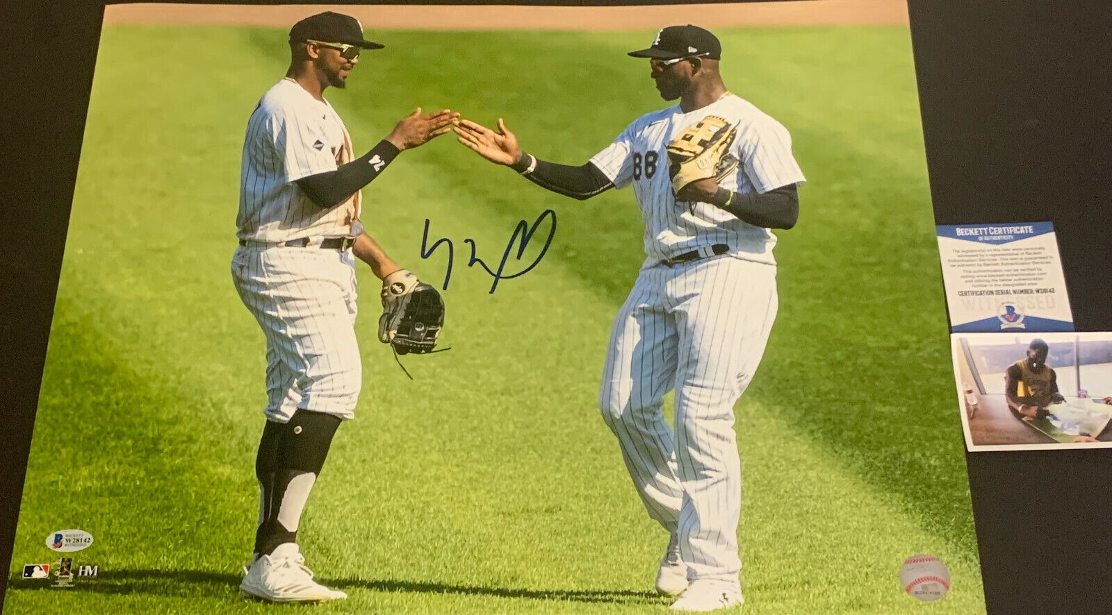 Luis Robert White Sox Signed 16x20 Beckett WITNESS COA Imperfect Eloy Jimenez