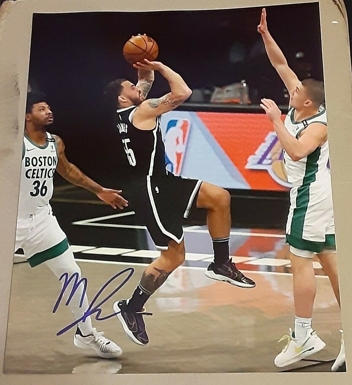 Mike James Brooklyn Nets SIGNED AUTOGRAPHED 8x10 Photo Poster painting COA Lamar Cardinals 1