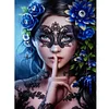 Maskiertes M&auml;dchen 5d DIY Runde Vollbohrer Diamond Art Malerei Sets f&uuml;r Dekor 30x40cm