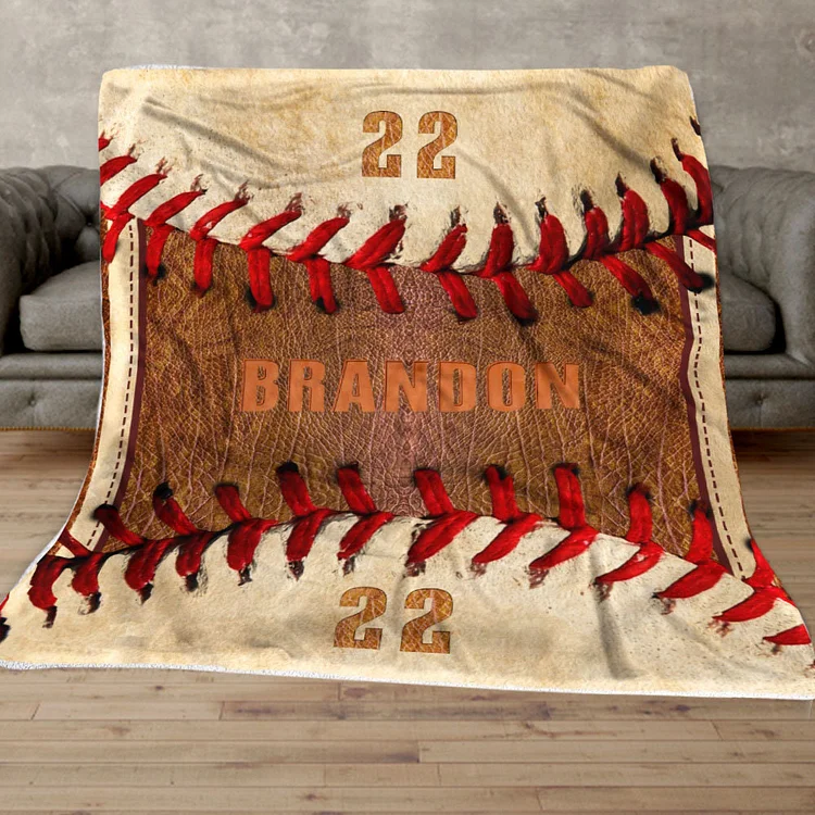 Personalized Baseball Blanket | BKKid647