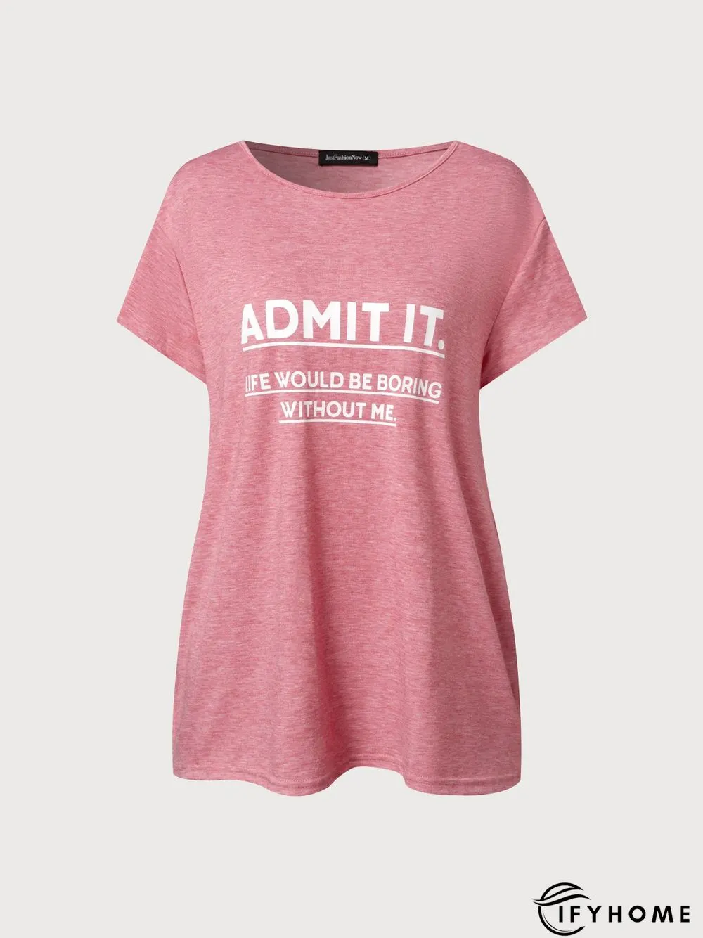 Letter Casual Loosen Short Sleeve T-Shirt | IFYHOME