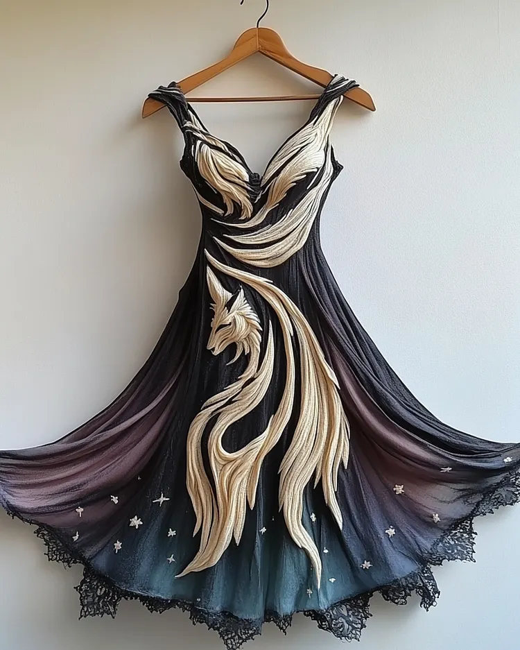 Summer vacation Viking theme Kettle knot irregular handmade dress ec5e