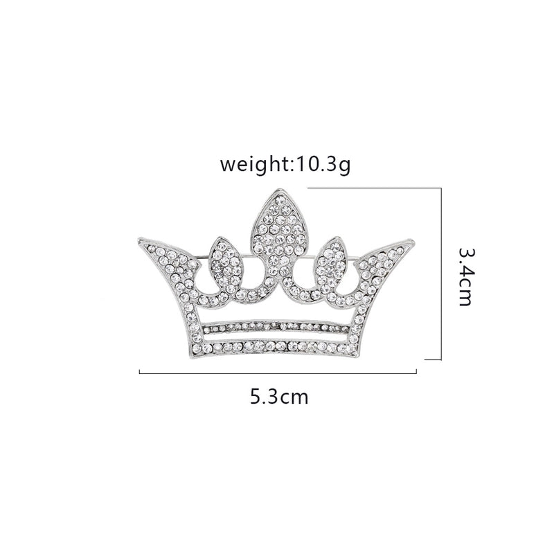 Minimalist Pin Crown Alloy Rhinestone Zircon Women’S Brooches