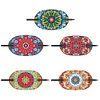 5pcs DIY Handmade Creative Mandala Pattern Wooden + PU Leather Daily Wear Hair Accessories Hair Clips Diamond Painting Artwork Kits