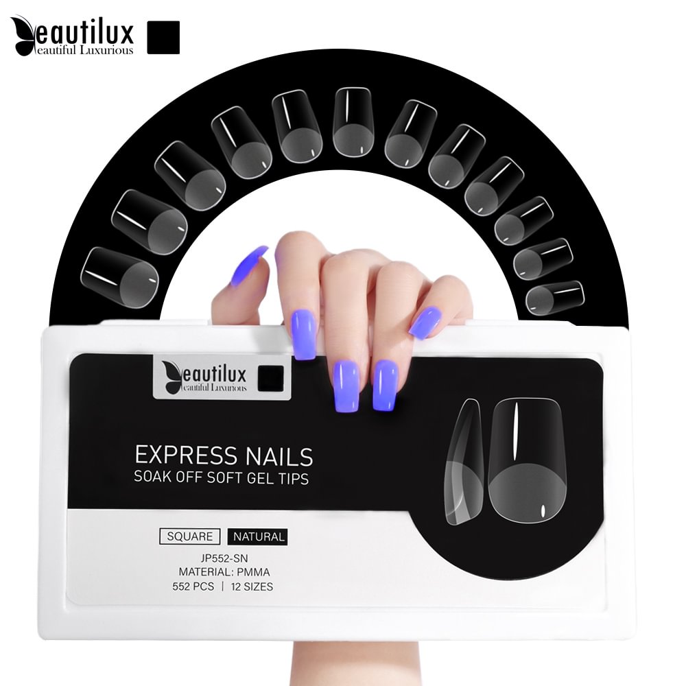 CAPSULE NAILS 552pcs|SQUARE|NATURAL