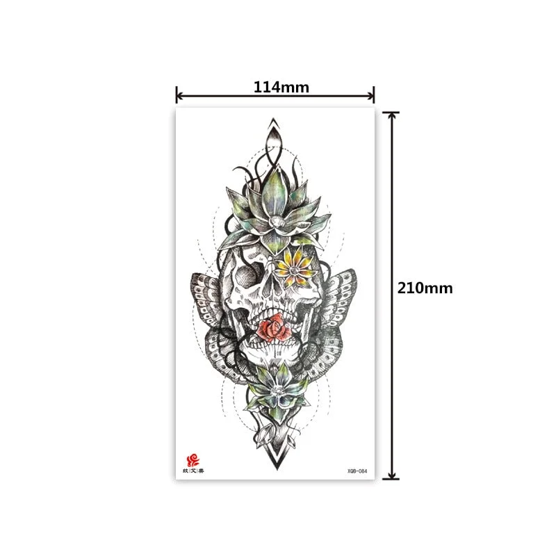 Half-arm waterproof tattoo stickers arm fierce wolf head animal arm lasting cross-border European and American tattoo stickers