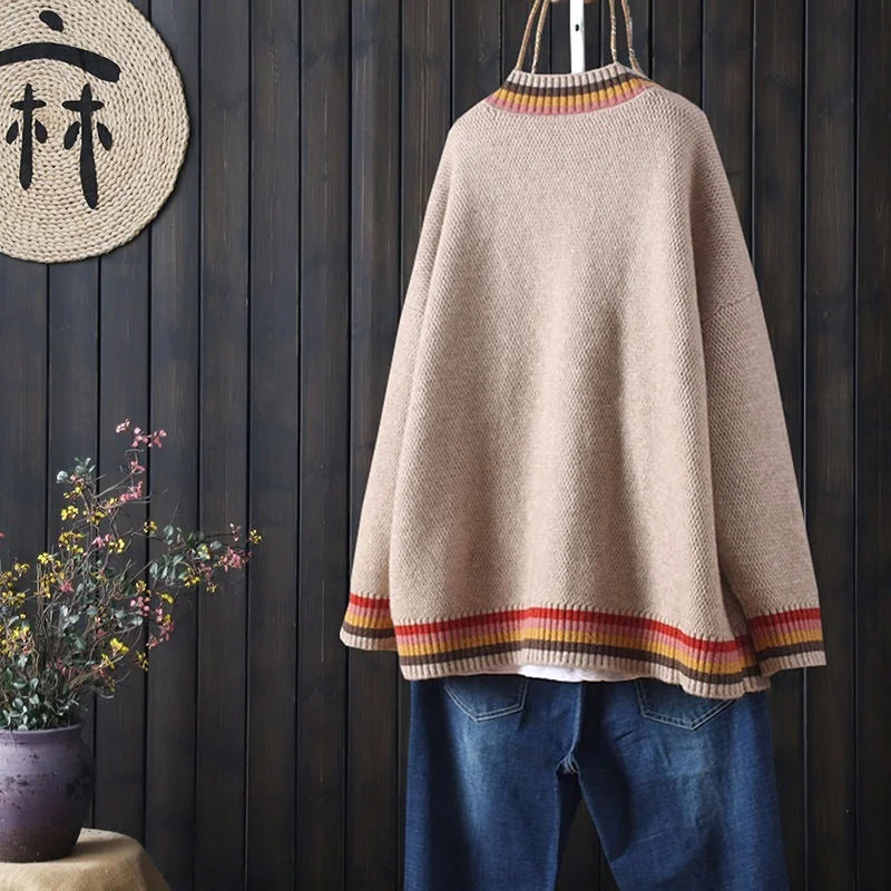 Sweater cardigan women's jacket loose Korean style lazy wind outside knit sweater autumn winter new women