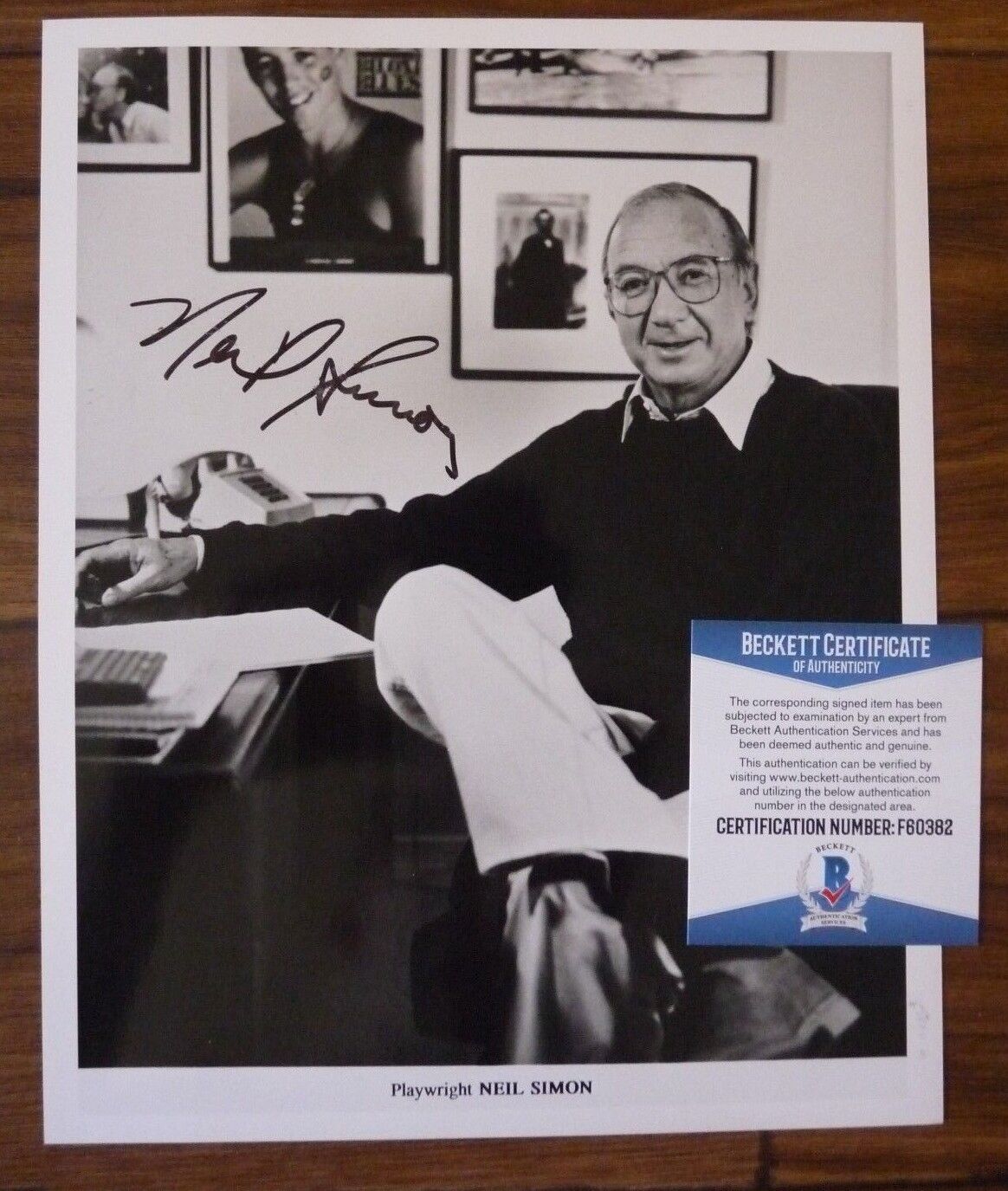 Neil Simon Signed Autographed 8x10 Photo Poster painting Beckett Certified Only When I Laugh