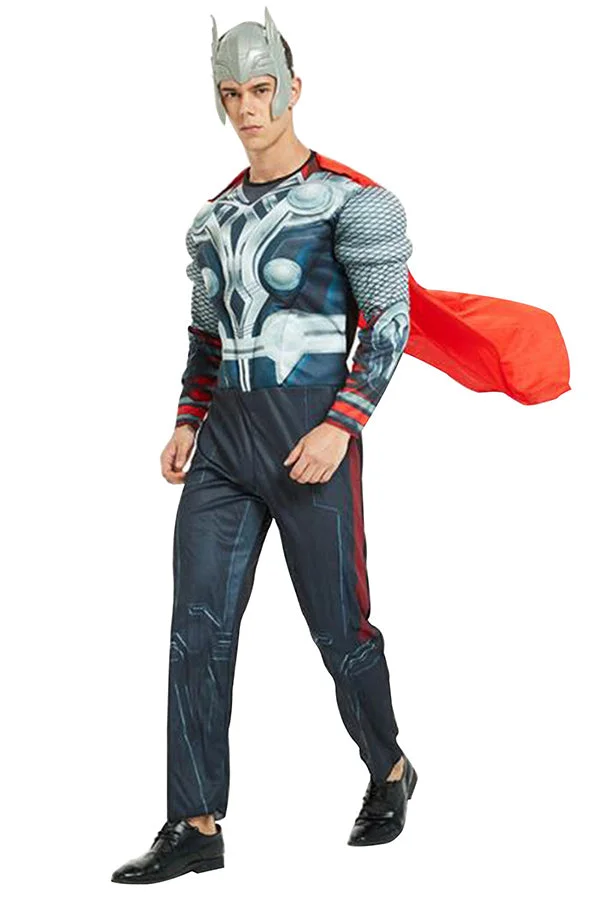 Muscle Thor Halloween Costume For Men-elleschic