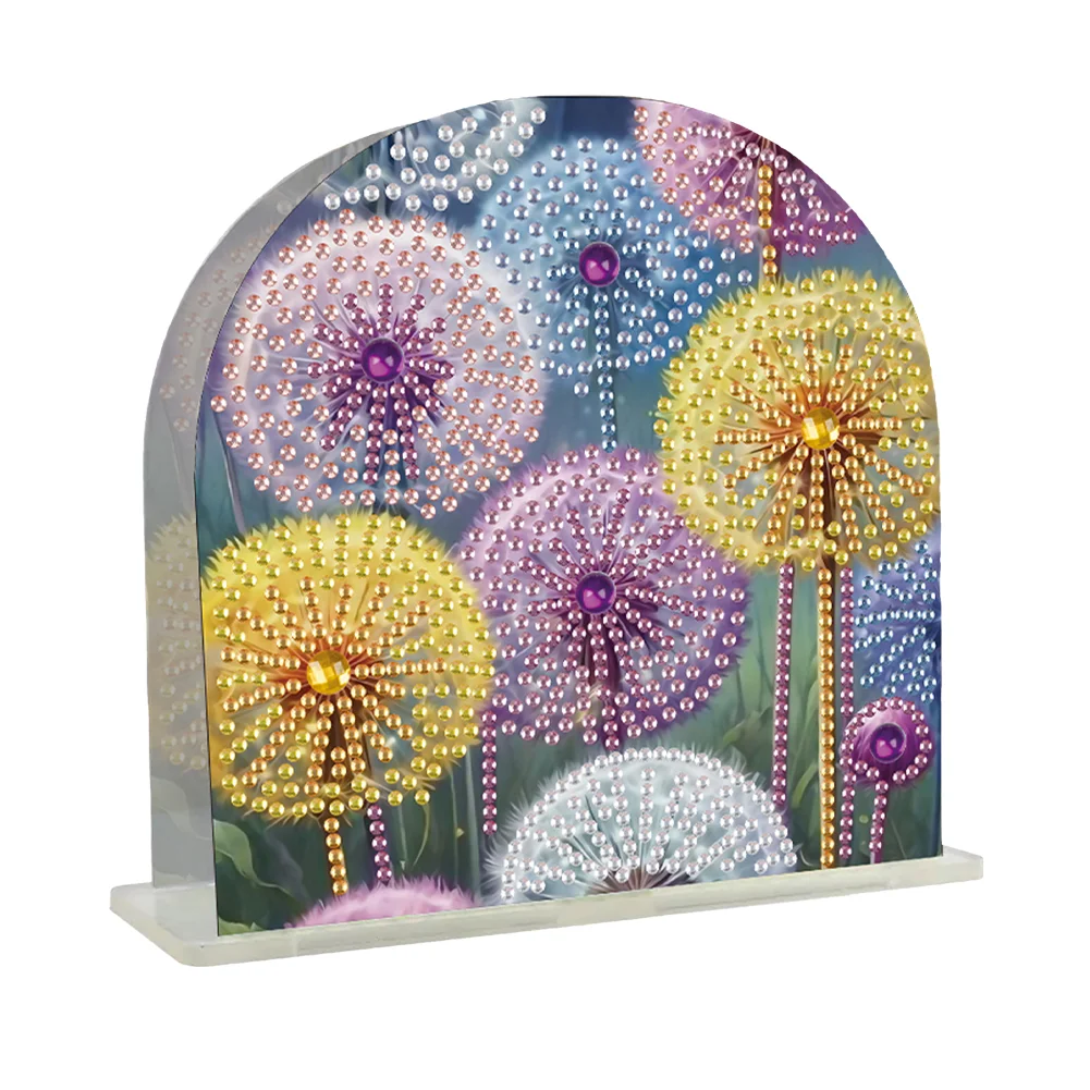 DIY Dandelion Acrylic Diamond Painting Napkin Rack Diamond Art Paper Towel Holder