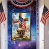 Diamond Painting -DIY Round Drill Independence Day Cross(60*40CM)