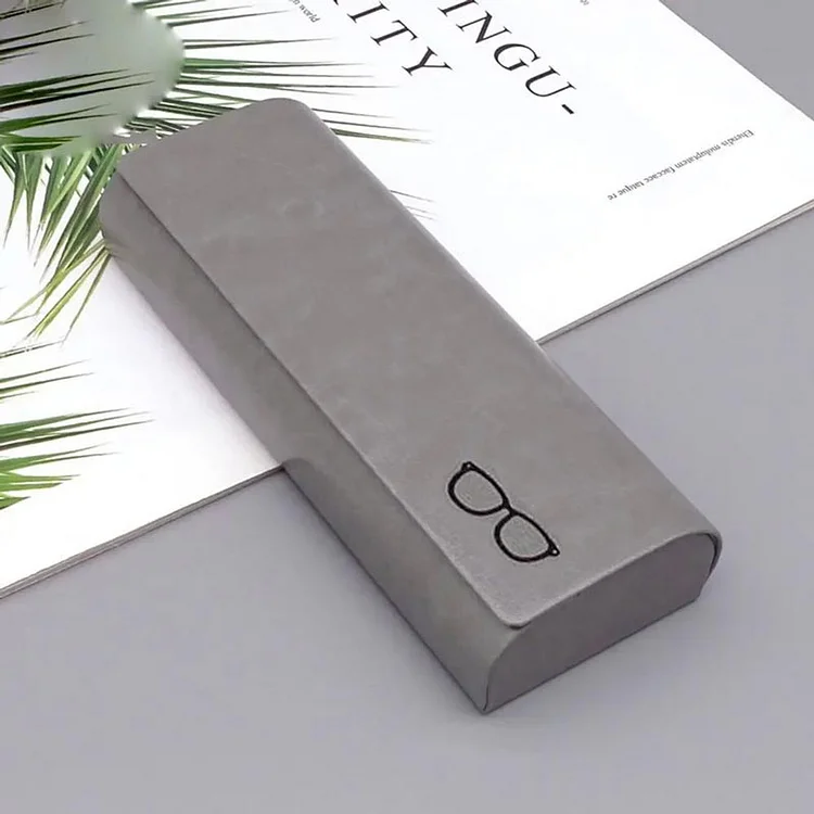 Estojo Minimalista de Couro Sintético Rígido para Óculos