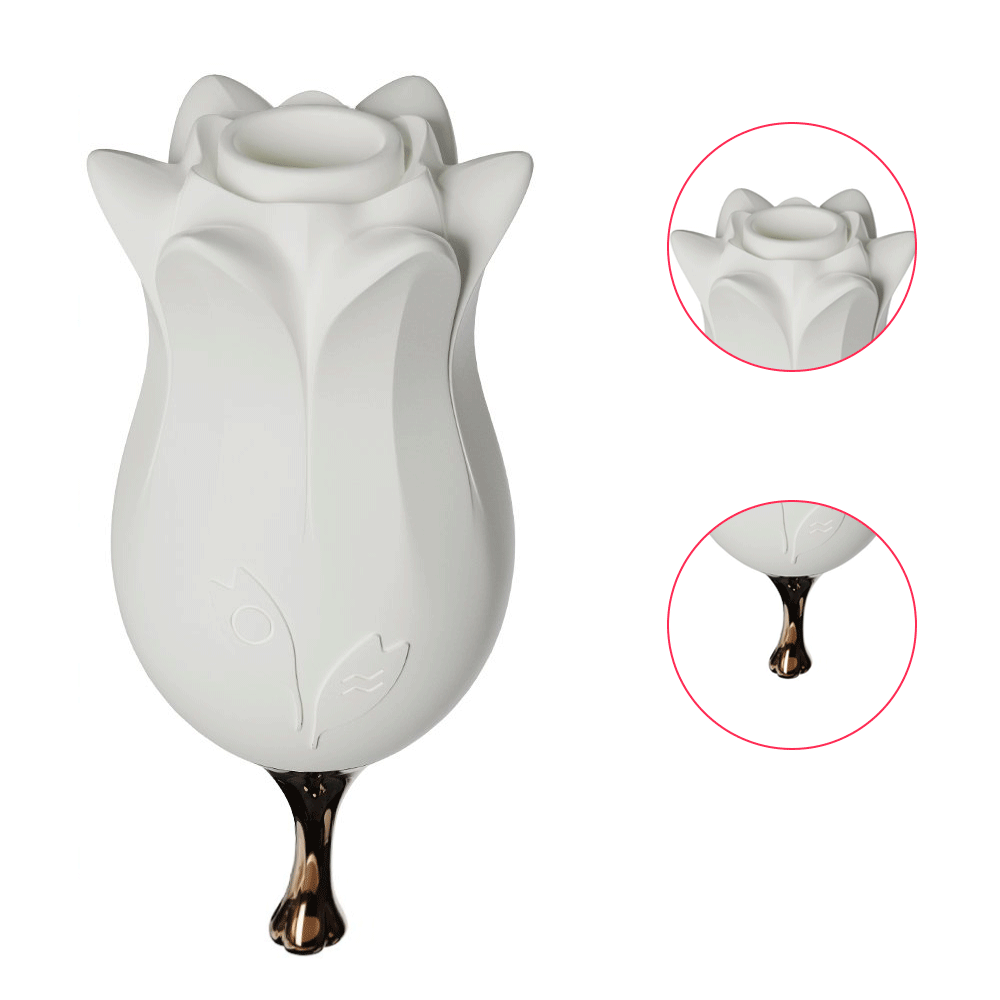Rechargeable Lily 4 Modes Sucking Rose Massager