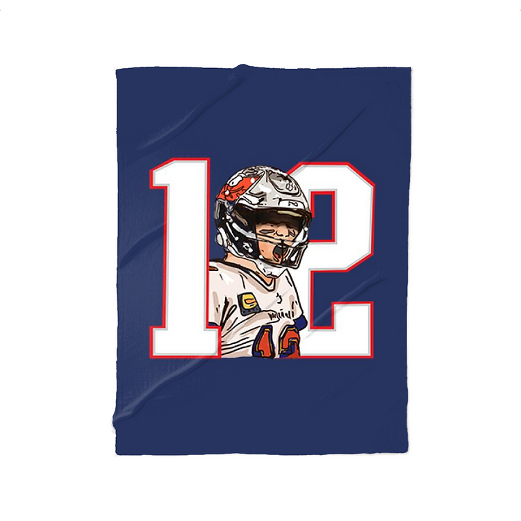 Seven Time World Champion Tom Brady, Football Fleece Blanket