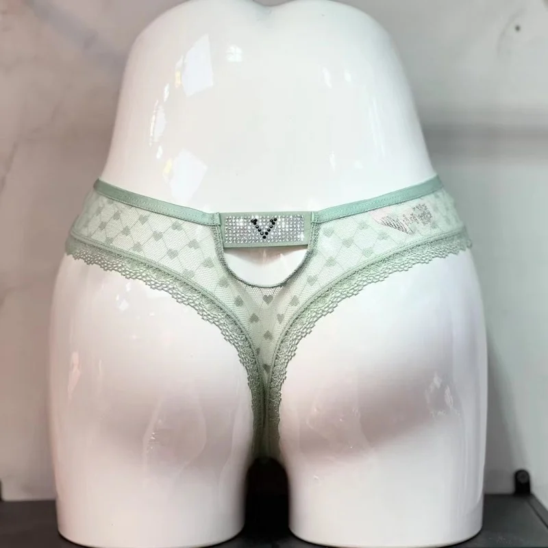 Athvotar Athvotar V Drowsing Hollow Lady T-Shirt T-Shirt Lace Trousers Love Lace Cotton Crotch Large-Size Thong Trousers Low-Rise Trousers