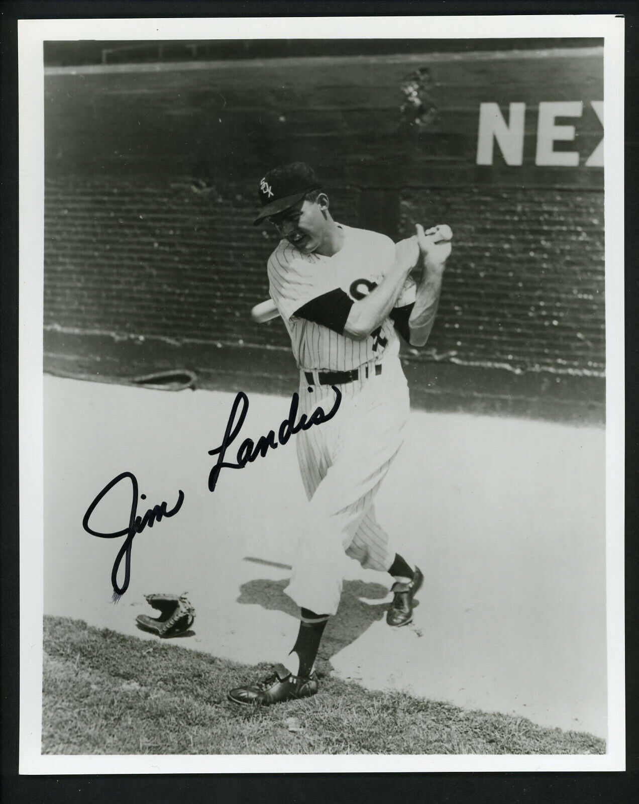 Jim Landis Signed Autographed 8 x 10 B&W Photo Poster painting Chicago White Sox