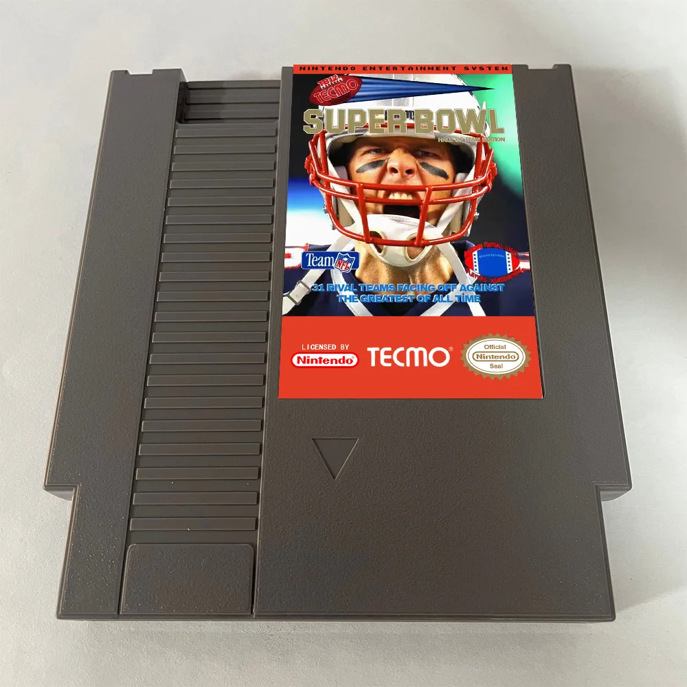 Tecmo Super Bowl TB12 Hall of Fame Edition NES For Nintendo Entertainment System Console - 8 Bit Game Cartridge