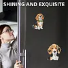 4PCS 2D/plat acrylique DIY art diamant kit d&rsquo;aimants pour aimants Beagle design DIY art r&eacute;frig&eacute;rateur magn&eacute;tique autocollant diamant art d&eacute;coration r&eacute;frig&eacute;rateur bo&icirc;te aux lettres d&eacute;coration maison bricolage