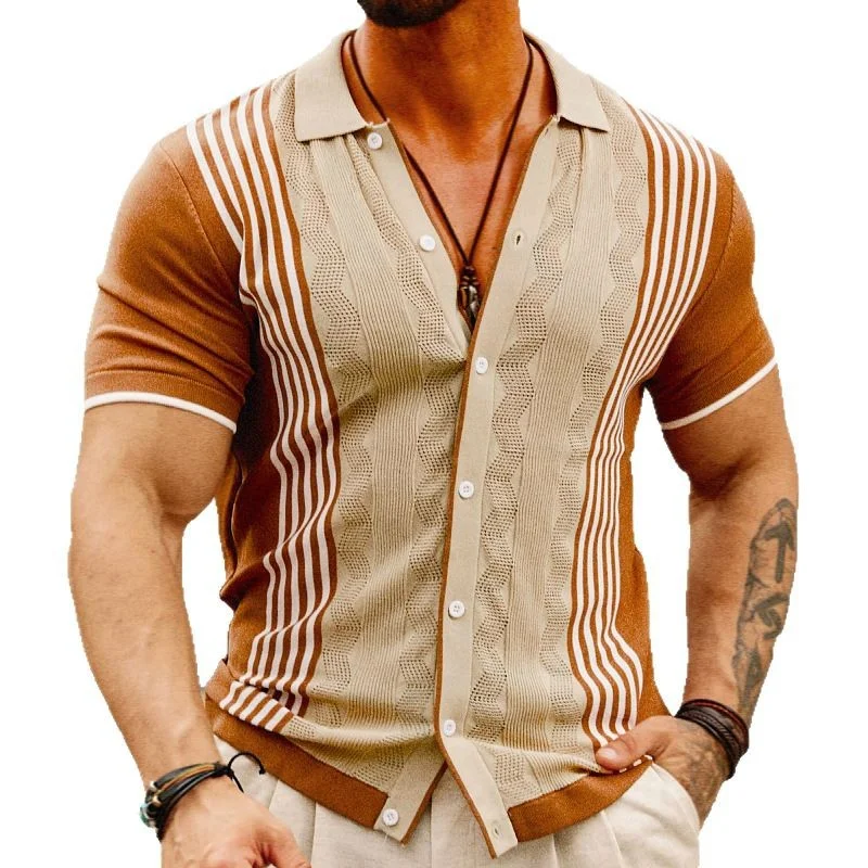 Uveng Uveng New Ice Hockey Woven Business POLO Shirt Men's Casual Knitting Shirt SY0062