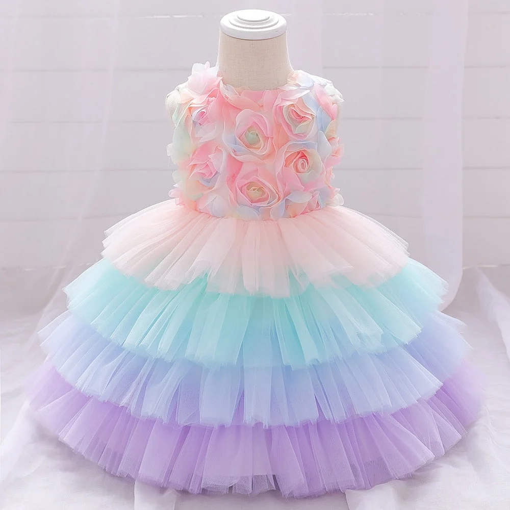 Toddler Baby Girl Christening 1 Year Birthday Dress Costume Newborn Lace Christmas Party Wedding Princess Dresses Baby Vestido