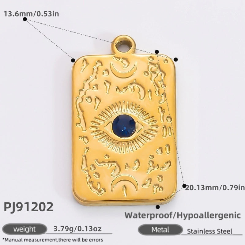 1 Piece 304 Stainless Steel Devil’s Eye Conch Heart Shape Jewelry Accessories Pendant