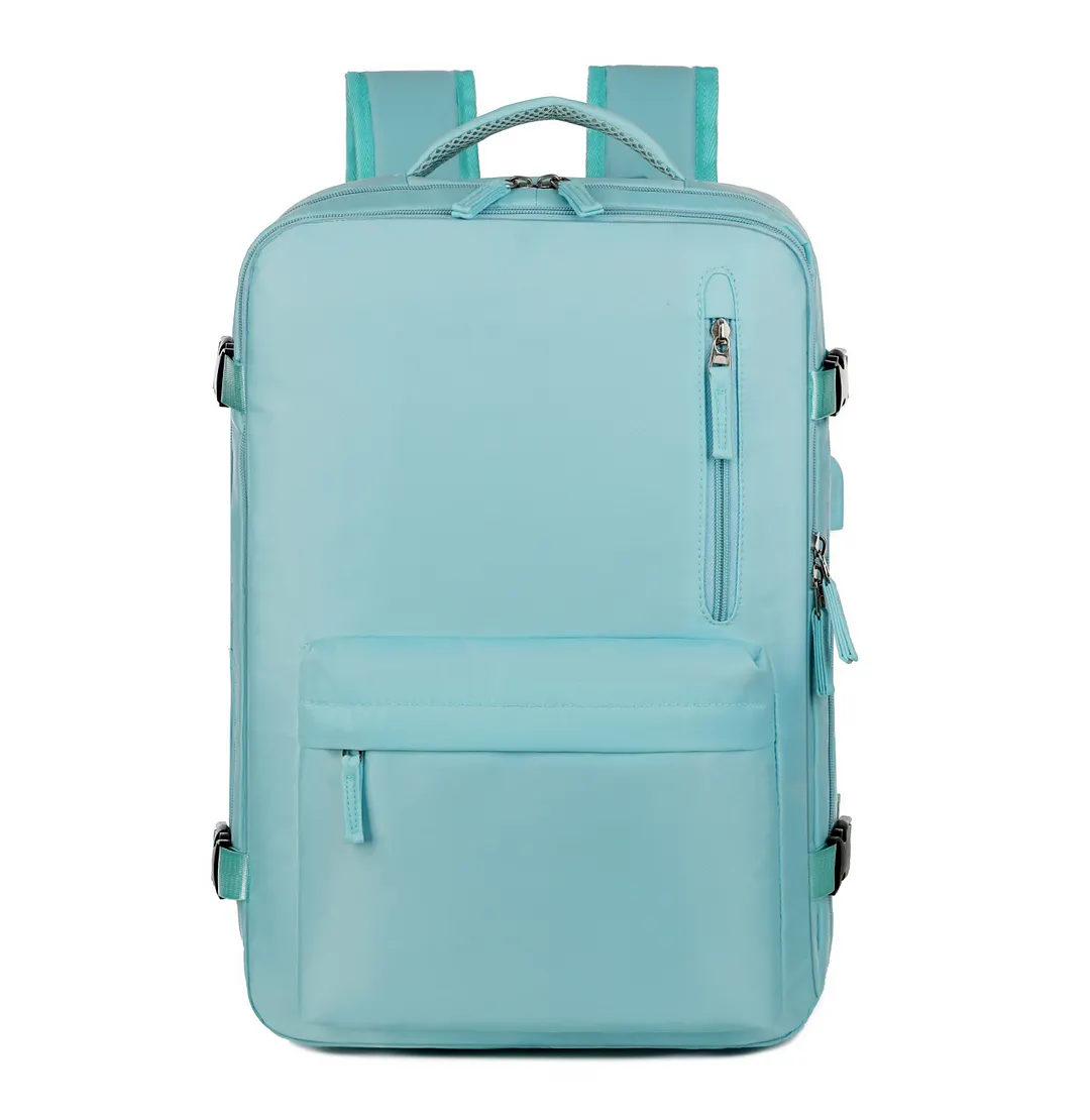 Women's Expandable Macaron Color Oxford Travel Backpack