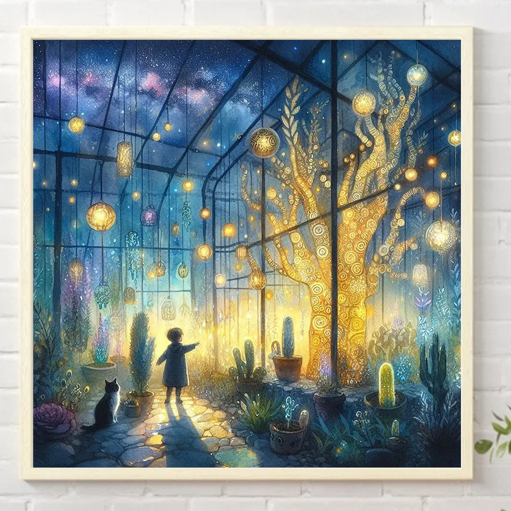 Partial AB Diamond Painting - Full Round Drill - Flower Room(Canvas|45*45cm)