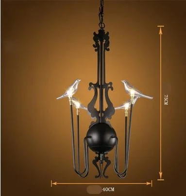 Led G4 Postmodern Iron Glass Bird LED Lamp LED Light.Pendant Lights.Pendant Lamp.Pendant light For Dinning Room Foyer Store