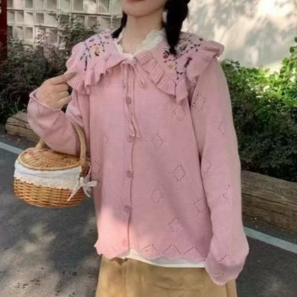 Chicfifth Sweater Women Winter Long Sleeve High Quality Autumn Vintage Top Knitted Cardigan