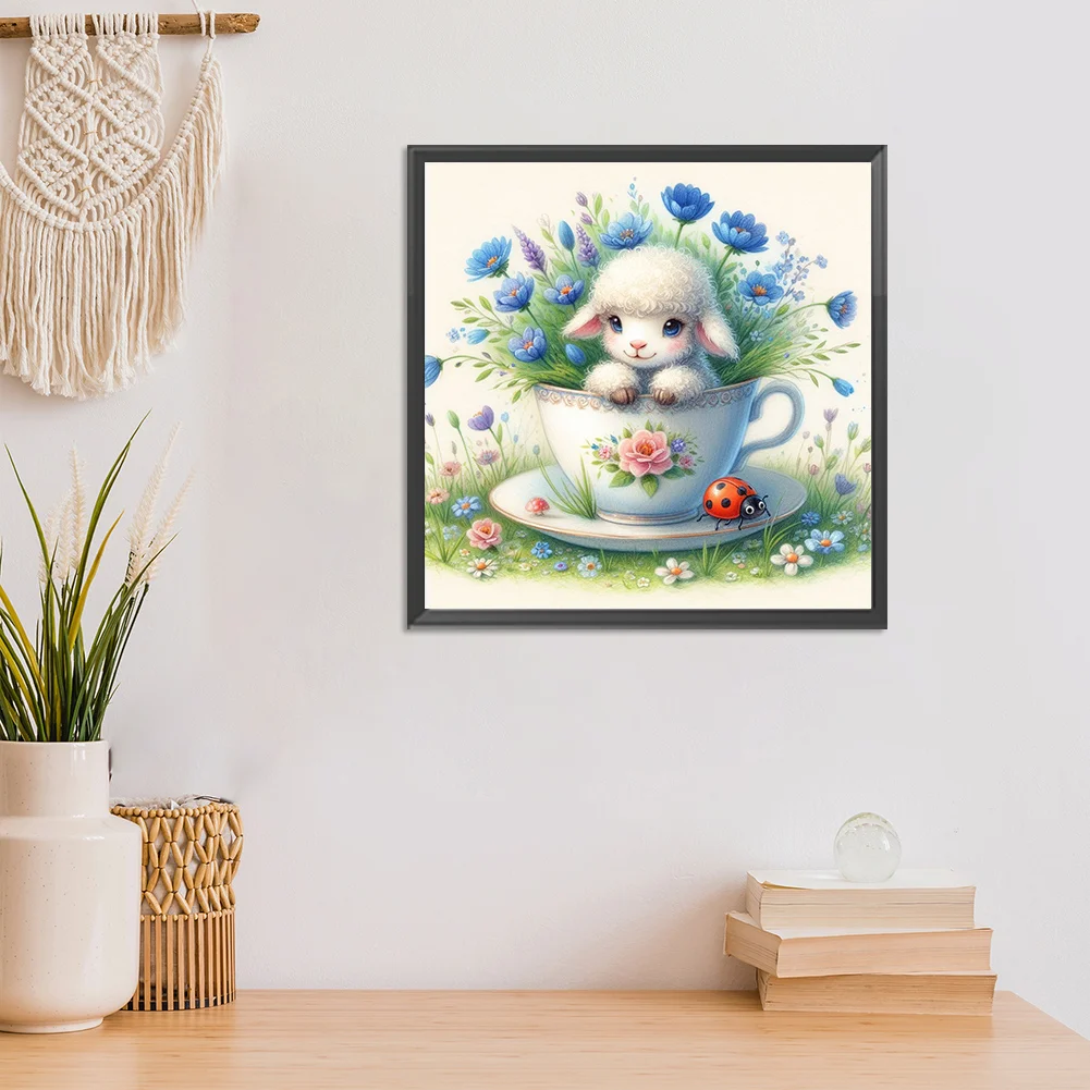 Diamond Painting - Full Round Drill - Easter Sheep(Canvas|30*30cm)