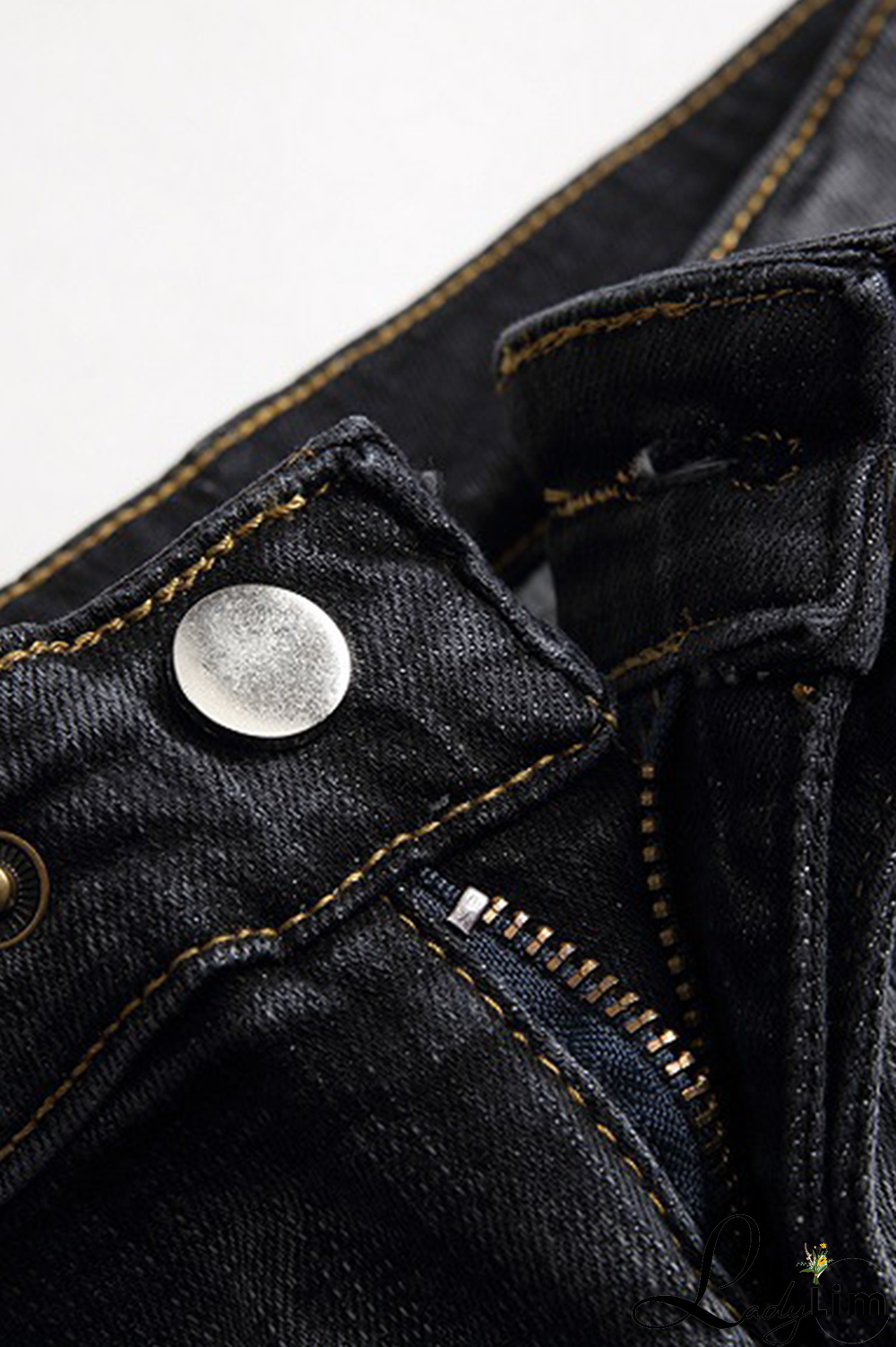 Black Gray Street Patchwork Make Old Fold Bottoms
