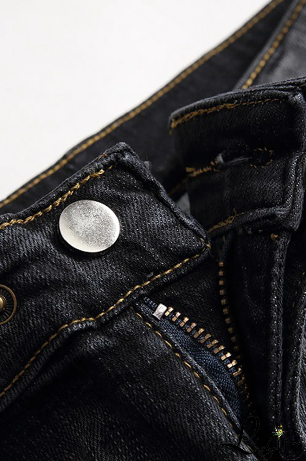 Black Gray Street Patchwork Make Old Fold Bottoms