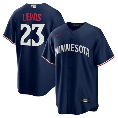Men's Minnesota Twins #23 Royce Lewis  Navy Alternate Replica Jersey