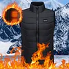 28 Heating Zone Smart Electric Heated Vest USB/DC Stand Collar Thermal Waistcoat