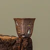 Rock and mineral wabi-sabi style tea cup, master cup, Dunhuang Mogao Grottoes retro Zen-style single cup ceramic tea set, Kung Fu tasting cup