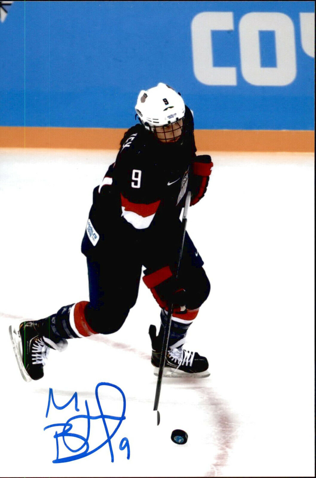 Megan Bozek SIGNED 4x6 Photo Poster painting WOMEN'S HOCKEY / TEAM USA OLYMPIC SILVER #5