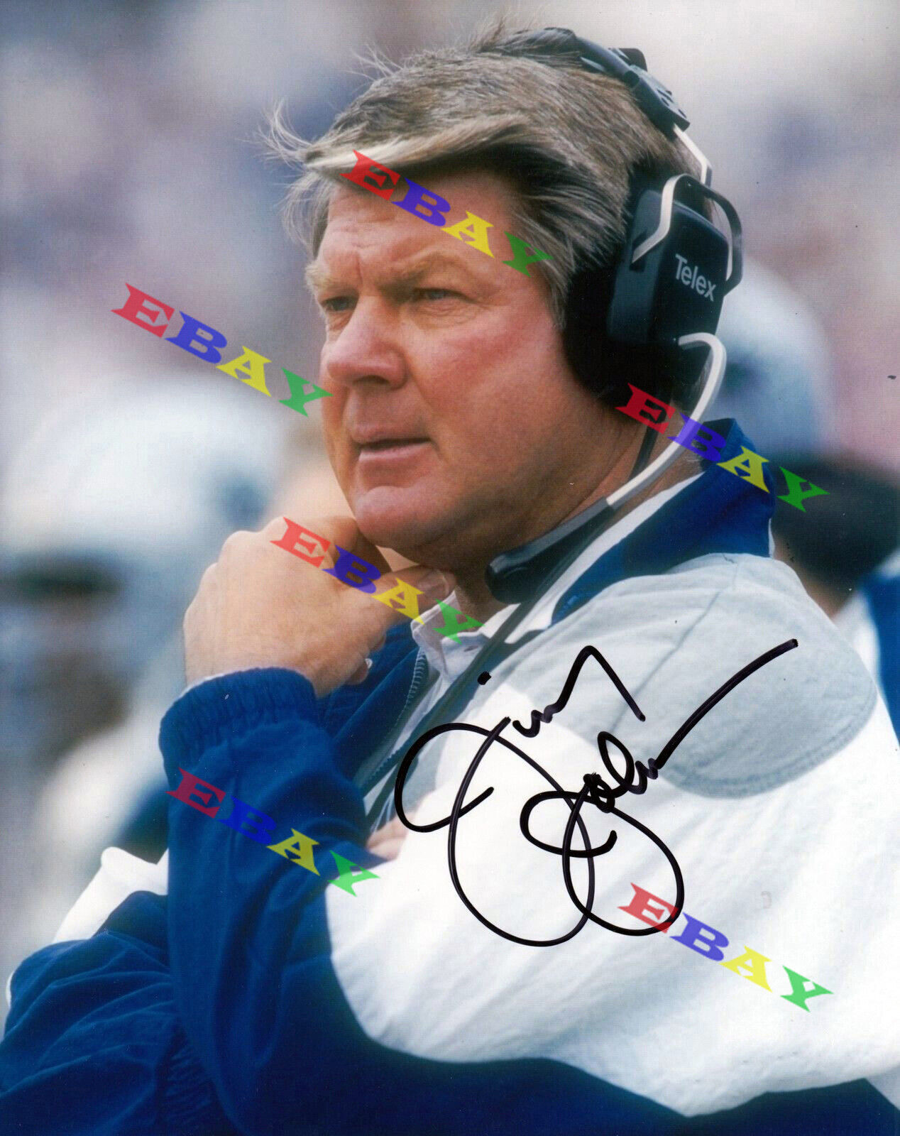 Jimmy Johnson Dallas Cowboys Signed Autographed 8x10 Photo Poster painting Reprint