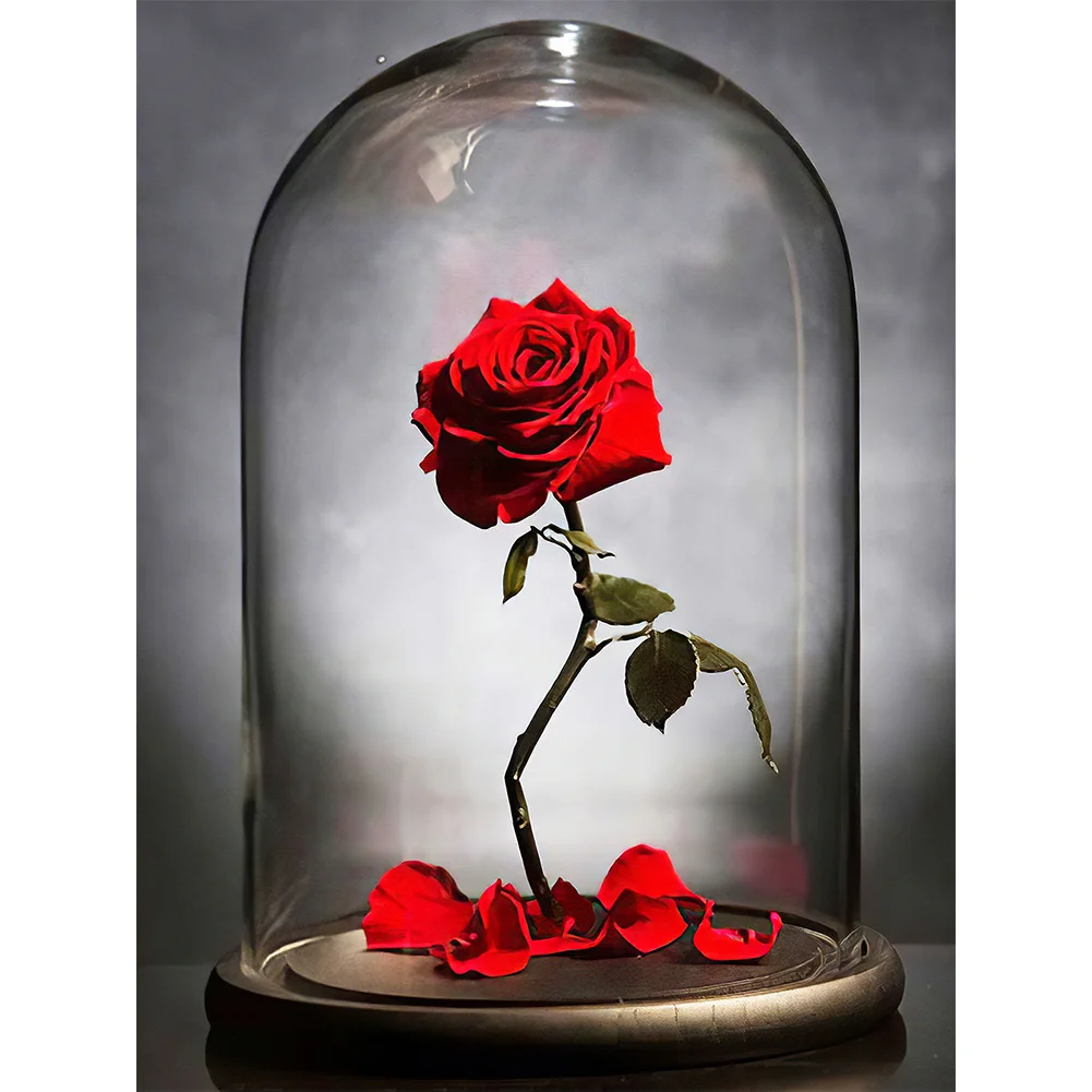 Diamond Painting - Full Round/Square Drill - Red Rose(30*40 - 50*60cm)