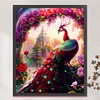 Red Peacock Full Stamped Cross Stitch Kit 11CT 3-Strand 50x65cm