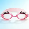 Eyelash Goggles with Lashes Funny Goggles Anti-Fog No Leak Swimming Glasses for Adult Ladies and Women for Outdoor Pool Swimming Play