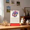 2027 New DIY Diamond Painting Flower Desk Calendar Set 12-Month Flip Calendar Design Monthly Planner Office Desktop Decor