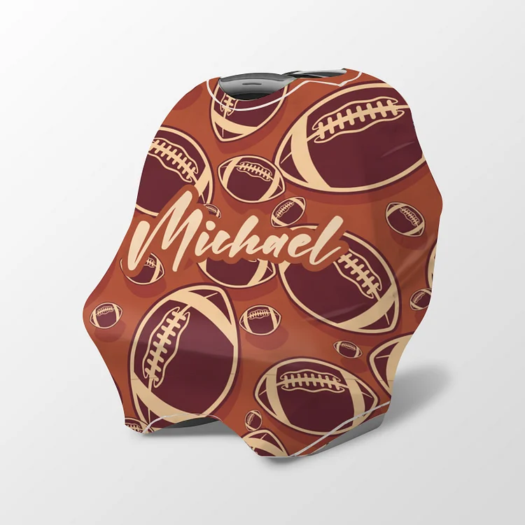 Personalized Football Baby Car Seat Canopy| Canopyl243