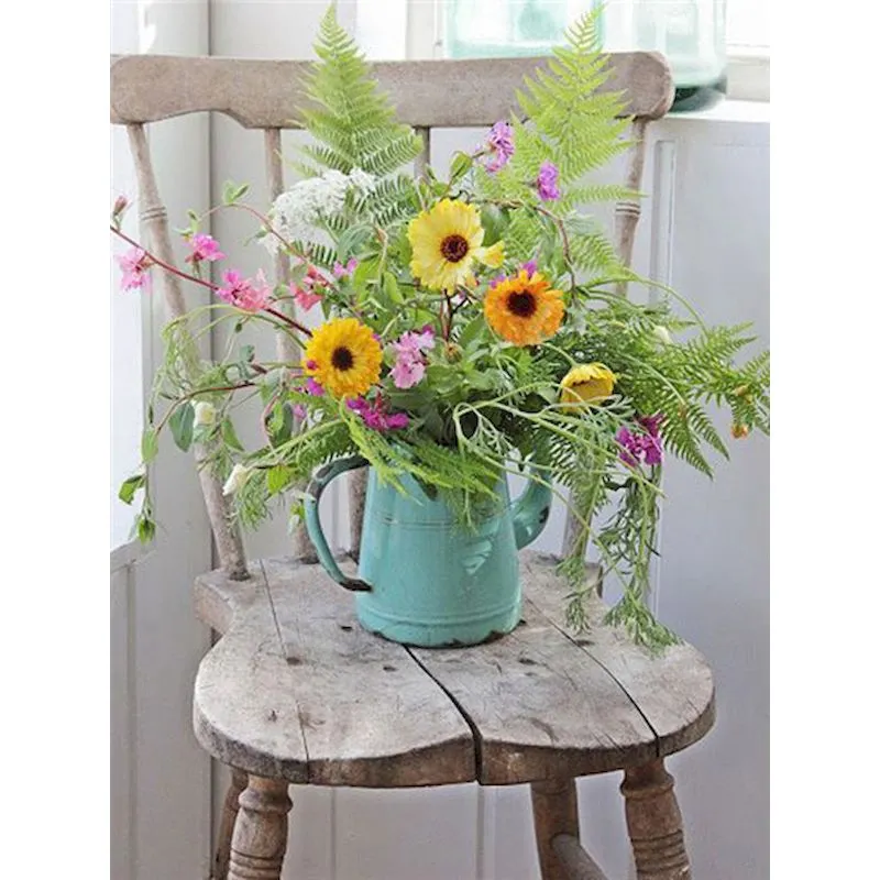 Diamond Painting - Full Round/Square Drill - Flowers On Chair(30*40 - 50*60cm)