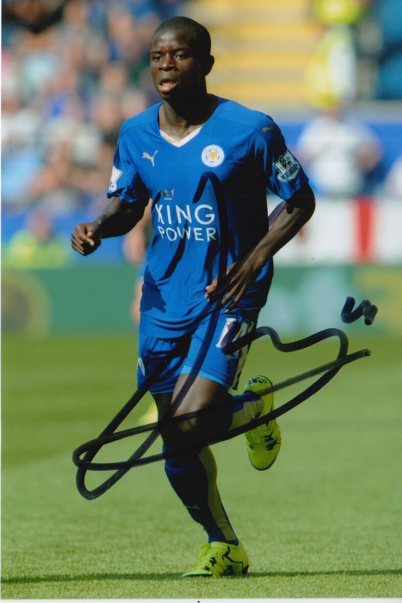 LEICESTER CITY HAND SIGNED N'GOLO KANTE 6X4 Photo Poster painting 5.