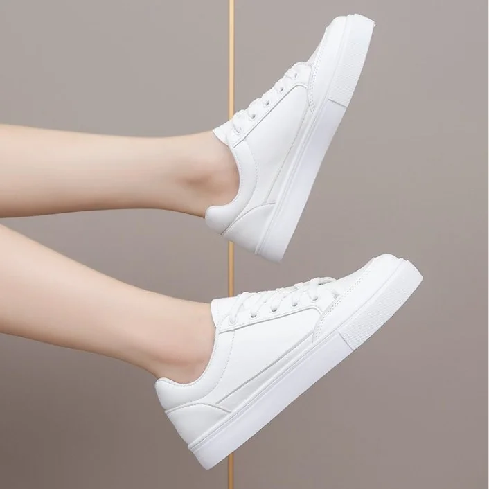 Churchf Churchf Color Low Top Small White Shoes Female 2024 Spring And Autumn Korean Edition Students Round Head Tie Belt Board Shoes Casual Sports Flat Single Shoes