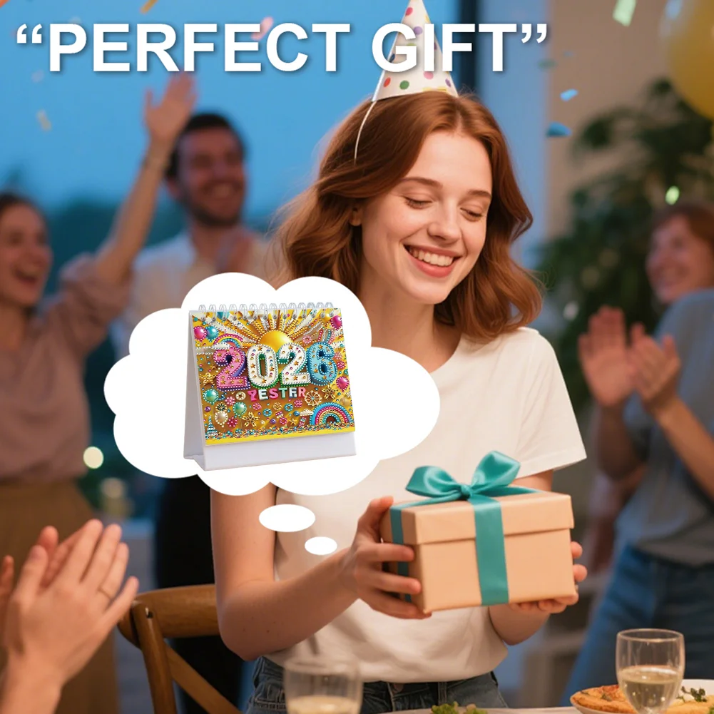 5D/DIY Diamond Painting Calendar Kit Partial Drill Diamond Art Paper Calendar